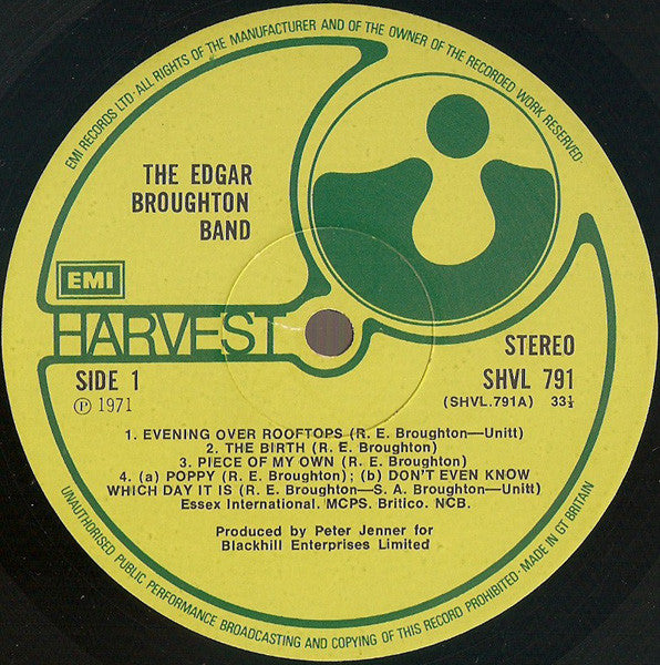 Image of Label Cover of 4115106C: LP - THE EDGAR BROUGHTON BAND, The Edgar Broughton Band (Harvest; SHVL 791, UK 1974 Reissue, Textured Gatefold Sleeve, EMI Box, No Made in Gt. Britain On Lower Label) A few hairlines, Ring wear to sleeve  VG/VG