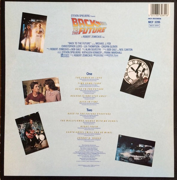 Image of Back Cover of LP - VG+/VG+ - VARIOUS, Back To The Future - Music From The Motion Picture Soundtrack (MCA Blue Rainbow; MCF 3285, UK 1985), ,  - 3926114E