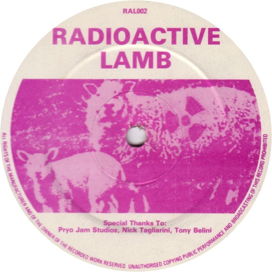 Image of Back Cover of 3144122S: 12" - 2 KILOS ?, Visions Of Paradise (Radioactive Lamb; RAL002, UK 1991, Plain Sleeve) Light marks only.   /VG