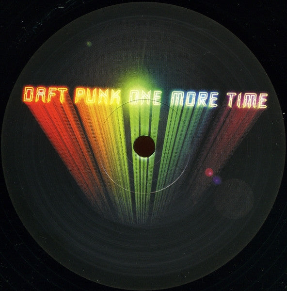 Image of Label Cover of 12" - VG/G - DAFT PUNK, One More Time (Virgin; VST1791, UK & Europe 2000, Glossy Sleeve, Black Glossy Inner, Single Sided ), Plays with clicks throughout. Sleeve has some shelf wear.,  - 2226017E