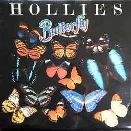 Image of Front Cover of 4215163C: LP - THE HOLLIES, Butterfly (Parlophone; PCS 7177, UK 1978 Reissue, Alternate Laminated Sleeve - Black With Coloured Butterflies) Light marks, Ring wear  VG/VG