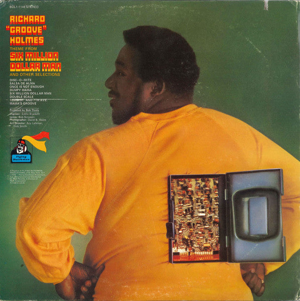 Image of Back Cover of 4224213E: LP - RICHARD 'GROOVE' HOLMES, Six Million Dollar Man (Flying Dutchman; BDL 1-1146, US 1975, Gatefold)   VG/VG