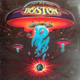 Image of Front Cover of 4625328E: LP - BOSTON, Boston (Epic Orange; S EPC 81611, UK 1976) Promo Sticker on Rear Sleeve  VG/VG+