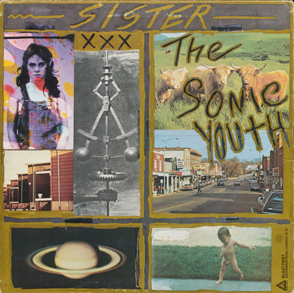 Image of Back Cover of LP - VG/VG - SONIC YOUTH, Sister (Blast First; BFFP 20, UK 1987, Uncensored Sleeve, Inner, Richard Avedon/Disney Photos, BFFP20 On Both Labels, 'In Association With Mute' Logo On Rear), Hairlines, edge & ring wear,  - 3846246S