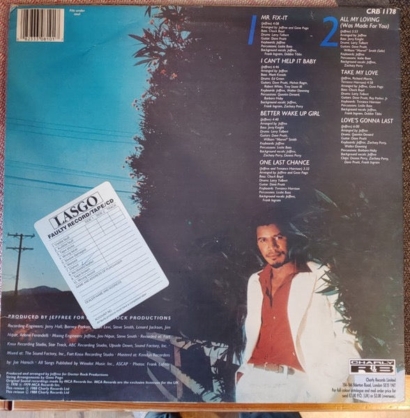 Image of Back Cover of LP - VG+/VG - JEFFREE, Jeffree (Charly R&B; CRB1178, UK 1988 Reissue), Light marks only,  - 3216163C