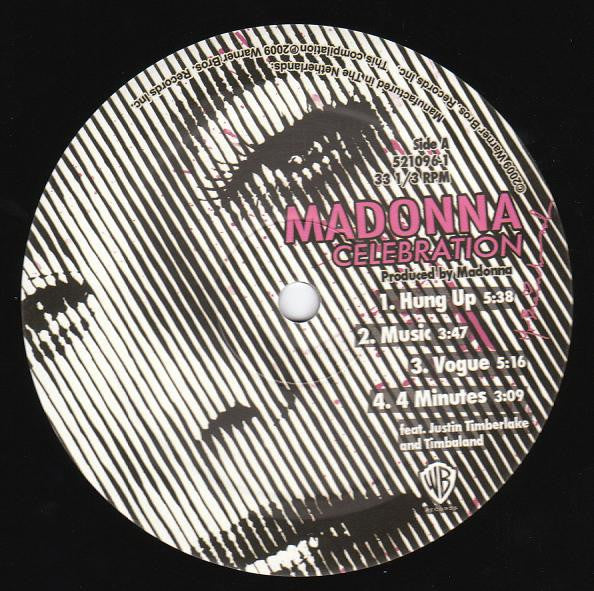 Image of Label Cover of 0225247E: 4xLP - MADONNA, Celebration (Warner Bros; 521096, US 2009, Gatefold) Strange Press Flaws On Side C Which cause Some Slight Noise - All Other Sides Strong VG+ To NM. Slight Corner Wear  VG+/VG+