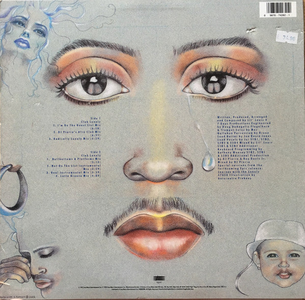 Image of Back Cover of 12" - VG+/VG - LIL LOUIS AND THE WORLD, Club Lonely (Epic; 49 74282, US 1992, Picture Sleeve), ,  - 2546200S