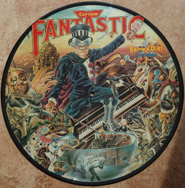 Image of Front Cover of LP - VG+/VG+ - ELTON JOHN, Captain Fantastic and the Brown Dirt Cowboy (DJM; DJV23000, UK 1975, Clear Plastic Sleeve With Card Insert, Picture Disc), ,  - 4026170E