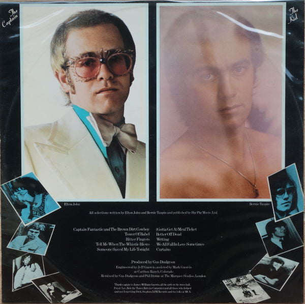 Image of Back Cover of LP - VG+/VG+ - ELTON JOHN, Captain Fantastic and the Brown Dirt Cowboy (DJM; DJV23000, UK 1975, Clear Plastic Sleeve With Card Insert, Picture Disc), ,  - 4026170E