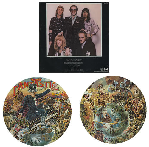 Image of Label Cover of LP - VG+/VG+ - ELTON JOHN, Captain Fantastic and the Brown Dirt Cowboy (DJM; DJV23000, UK 1975, Clear Plastic Sleeve With Card Insert, Picture Disc), ,  - 4026170E