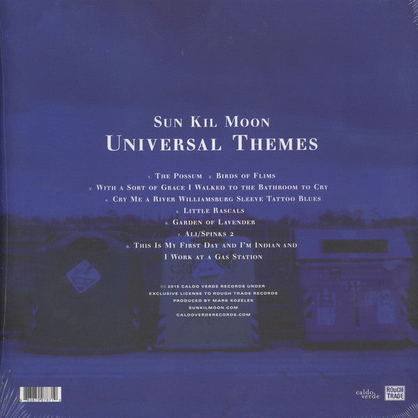 Image of Back Cover of 2xLP - VG+/VG+ - SUN KILL MOON, Universal Themes (Rough Trade; RTRADLP787, UK 2015, 2 Inners), Opened instore, still in shrinkwrap. Corner wear and bumps, creasing. Wear to inners., Red House Painters - 0746401S
