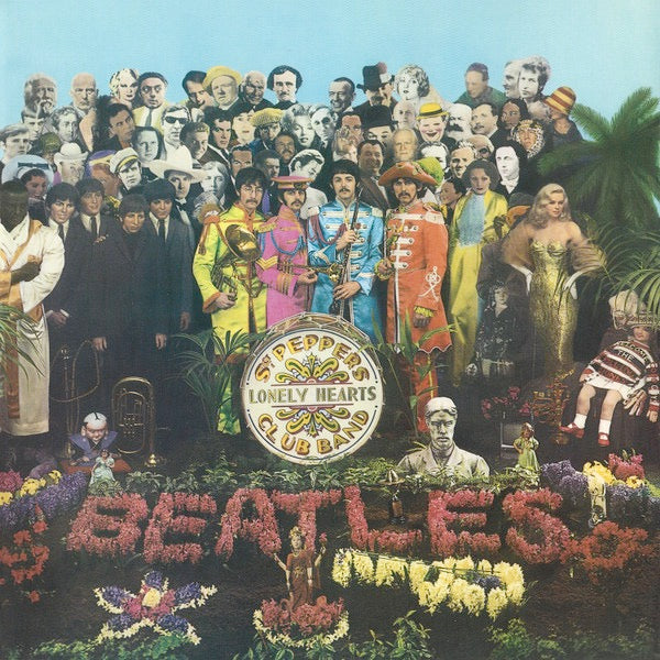 Image of Front Cover of LP - EX/EX - THE BEATLES, Sgt. Pepper's Lonely Hearts Club Band (Parlophone Black/Yellow; PMC 7027, UK 2014 Reissue, Gatefold With Inner Flipback, Inner & Insert, Mono, 180g Vinyl), ,  - 3746165S