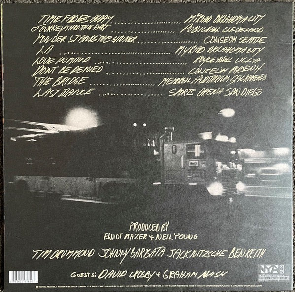 Image of Back Cover of LP - VG+/VG+ - NEIL YOUNG, Time Fades Away (Reprise Records; 093624938507, Europe 2000s Reissue, Poster), ,  - 0716554C