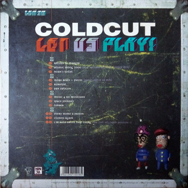 Image of Back Cover of 2xLP - VG+/VG+ - COLDCUT, Let Us Play! (Ninja Tune; ZEN 30, UK 1997, Gatefold, 2 Inners), Top copy!,  - 0716330C