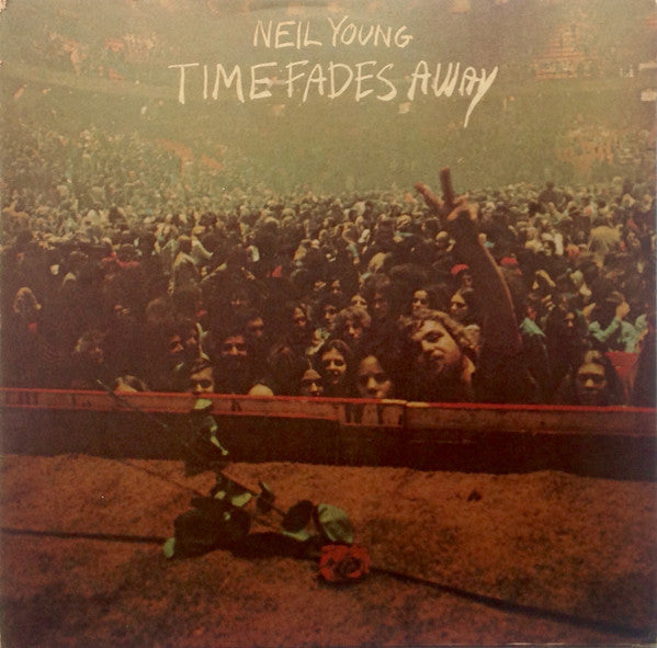 Image of Front Cover of LP - VG/VG+ - NEIL YOUNG, Time Fades Away (Reprise Tan, No WB Logo; K 54010, UK 1973, Textured Sleeve, NO Insert), Very clean disc. Poster in lovely shape.,  - 1946278S