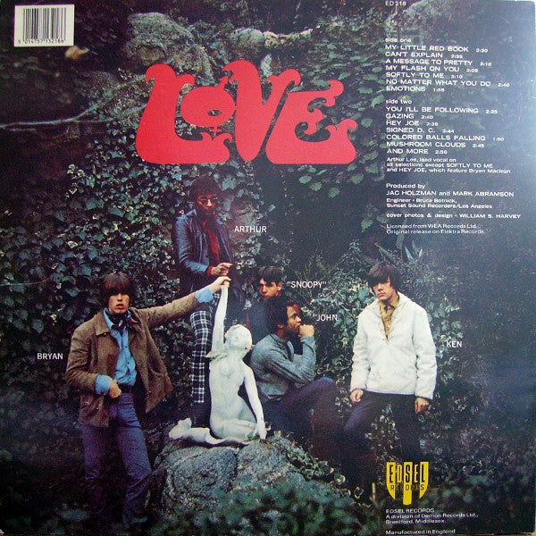Image of Back Cover of LP - VG+/EX - LOVE, Love (Edsel; ED 218, UK 1987 Reissue), ,  - 1526196E