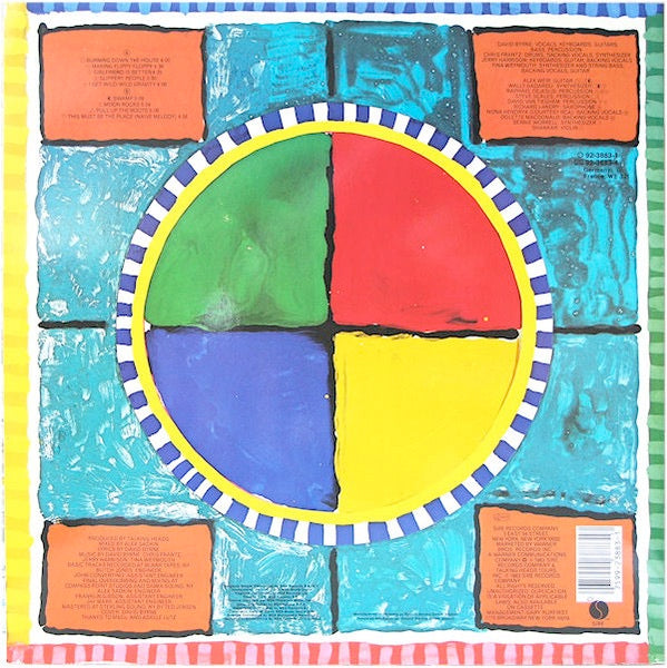 Image of Back Cover of LP - VG/VG+ - TALKING HEADS, Speaking In Tongues (Sire GEMA/Biem Rights Box "SIDE 1/2" Indicators; 92-3883-1, Europe 1983, Inner With Cat. No.), "Prime Cuts" sticker on sleeve.,  - 2616075C