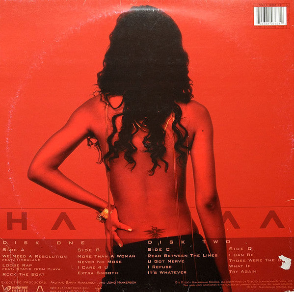 Image of Back Cover of 2xLP - VG/VG - AALIYAH, Aaliyah (Blackground Records; 7243 8 10767 1 2 , UK 2001, Gatefold), Edge wear to sleeve. Discs are a strong VG!!,  - 3016212C