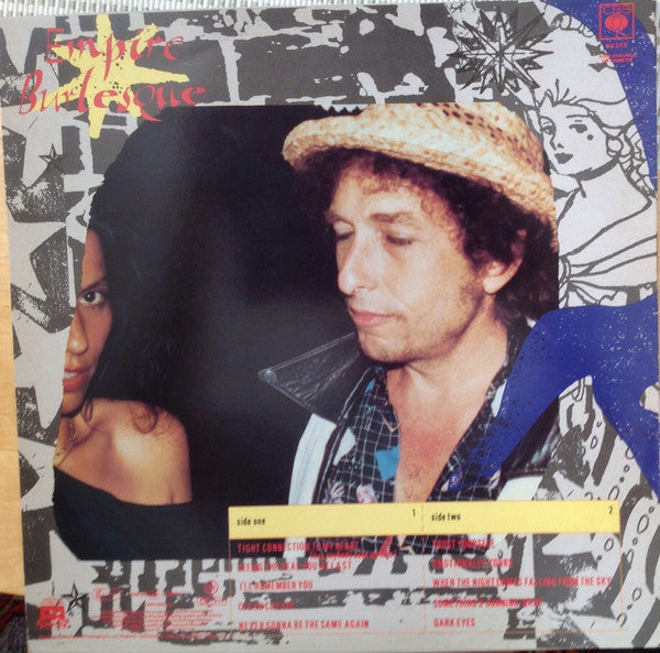 Image of Back Cover of 0945020S: LP - BOB DYLAN, Empire Burlesque (CBS; 86313, UK 1985, Inner)   VG+/VG+