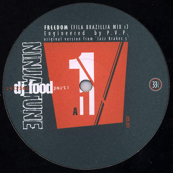 Image of Label Cover of 2x12" - VG/VG - DJ FOOD, Refried Food Pts. 1 And 2 (Ninja Tune ; zen 21/1, UK 1996, Picture Sleeve), Strong VG, light marks only.,  - 3626003E