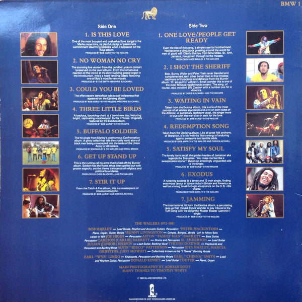 Image of Back Cover of LP - VG/VG - BOB MARLEY AND THE WAILERS, Legend - The Best of Bob Marley and the Wailers (Island Records ; BMW 1, UK 1984, Gatefold, Inner), strong VG. few light marks only. ,  - 3146120S