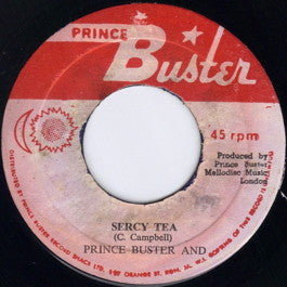 Image of Front Cover of 7" - /VG+ - THE FOLK BROTHERS / PRINCE BUSTER, Oh Carolina / Sercy Tea (Prince Buster; , Jamaica 1960s), Label wear.,  - 0726279E