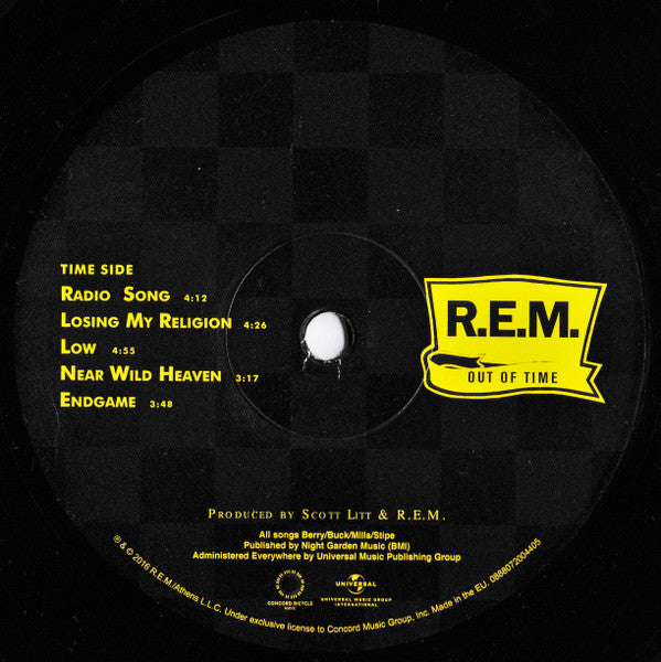 Image of Label Cover of LP - NEW/NEW - R.E.M., Out Of Time (UMC; 7200440, Europe 2016 Reissue, Inner, 180 Gram Vinyl), ,  - 6016097C