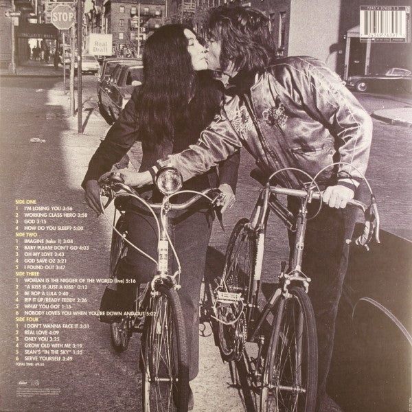 Image of Back Cover of 2xLP - VG/VG - JOHN LENNON, Wonsaponatime  (Capitol; 724349763913, Europe 1998, Gatefold, 2 Inners), Light Wear To White Sleeve,  - 1146138S