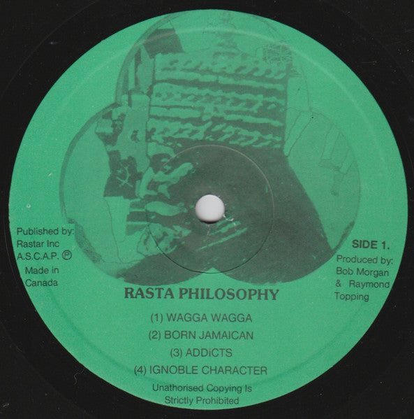 Image of Label Cover of LP - VG/VG+ - IQULAH, Rasta Philosophy Vol. 1 (Rastar International ; RI-891201, Canada 1985, Inner), ,  - 3516521C