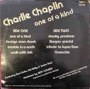 Image of Back Cover of LP - VG/VG - CHARLIE CHAPLIN, One Of A Kind (Trojan Records; TRLS 216, UK 1983), ,  - 3426127E