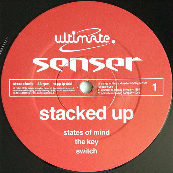 Image of Label Cover of 2xLP - VG/G+ - SENSER, Stacked Up (Ultimate Records; TOPPLP008, UK 1994, Gatefold, 2 Inserts), ,  - 2226139E