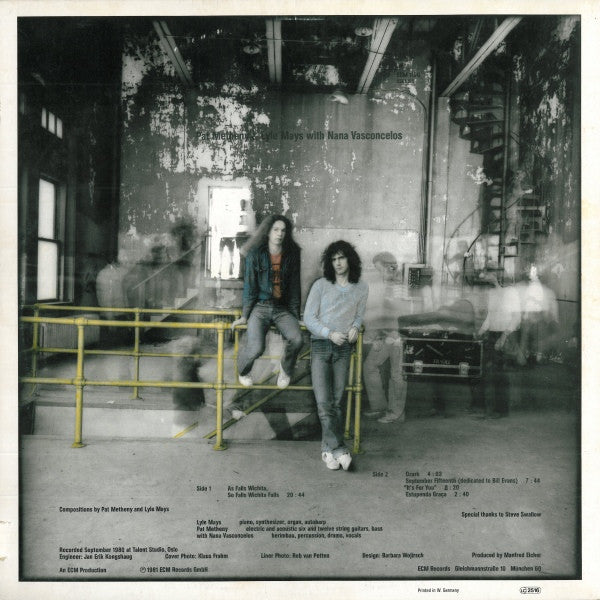 Image of Back Cover of LP - VG+/VG+ - PAT METHENY & LYLE MAYS, As Falls Wichita, So Falls Wichita Falls (ECM; ECM 1190, Germany 1981, Picture Sleeve), ,  - 3926249E
