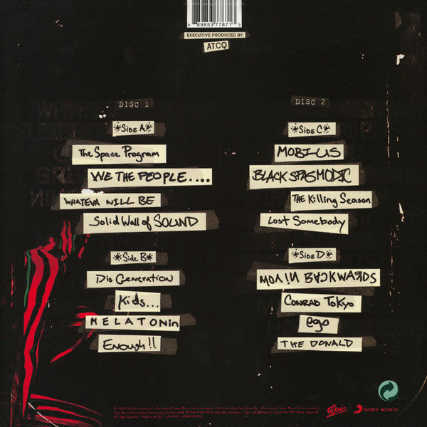 Image of Back Cover of 2xLP - NEW/NEW - A TRIBE CALLED QUEST, We Got It From Here (Epic; 88985377871, UK 2018 Reissue, 2 Inners), ,  - 2916379C