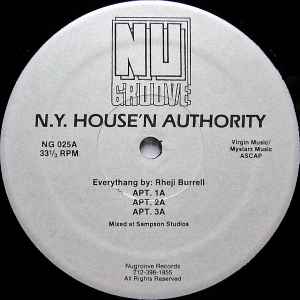 Image of Front Cover of 12" - /VG+ - N.Y. HOUSE'N AUTHORITY, APT. (Nu Groove; NG 025, US 1989), ,  - 3216495C