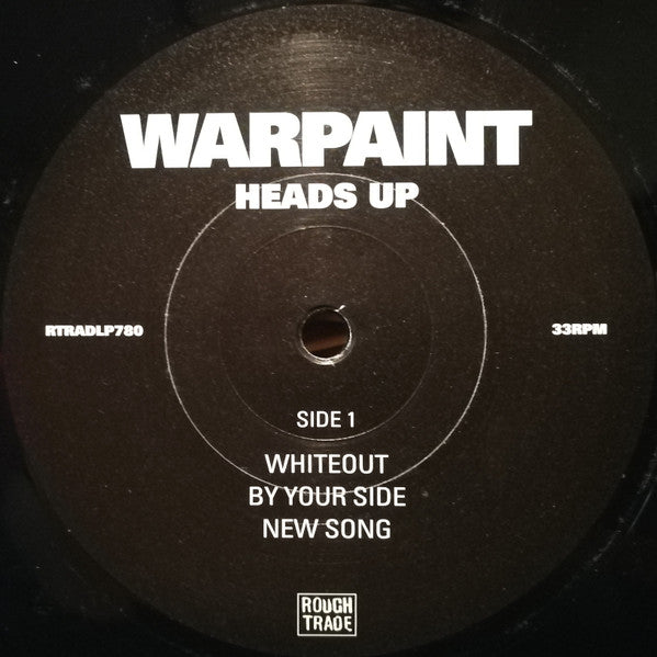 Image of Label Cover of 2xLP - VG+/VG+ - WARPAINT, Heads Up (Rough Trade; RTRADLP780, Europe 2016, Gatefold), ,  - 3746478S