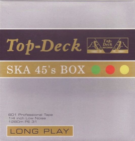 Image of Front Cover of C: 8x7" - VARIOUS, Top-Deck Ska 45's Box (Top Deck; 5046-61344-1, UK 2002, Box Set, Inners and Insert, Multi-Coloured) Box is intact with a few grubby marks. One inner is missing. Discs are in good nick.  VG/VG+