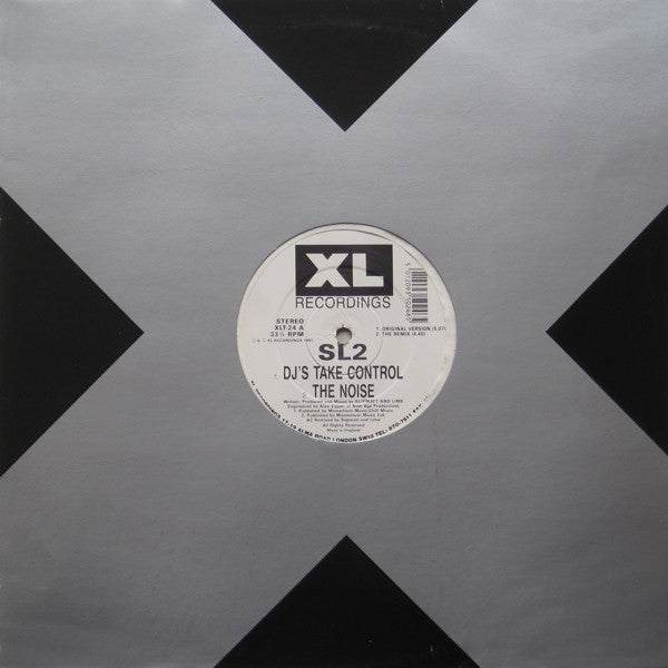 Image of Front Cover of 12" - G+/G - SL2, DJ's Take Control / Way In My Brain (XL Recordings ; XLT-24, UK 1991, Company Sleeve), Light Marks only.,  - 2526425E