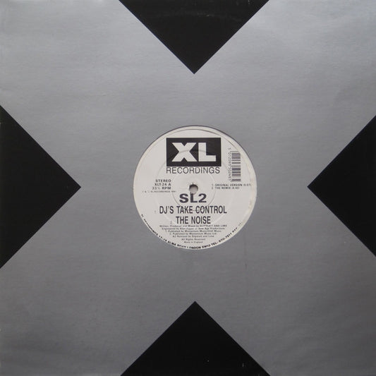 Image of Front Cover of 12" - G+/G+ - SL2, DJ's Take Control / Way In My Brain (XL Recordings ; XLT-24, UK 1991, Company Sleeve), Light Marks only.,  - 3026033E