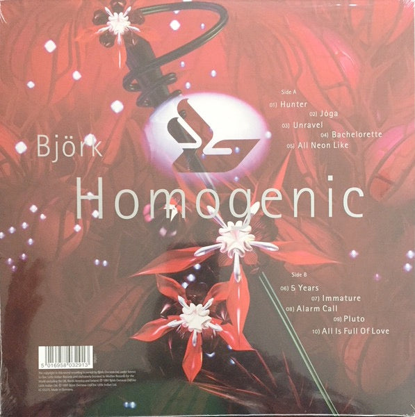 Image of Back Cover of LP - NEW/NEW - BJORK, Homogenic (One Little Indian; TPLP71, UK 2022 Reissue, Inner), ,  - 1216311C