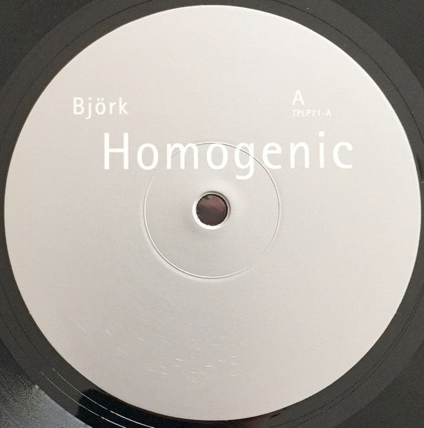 Image of Label Cover of 5034143E: LP - BJORK, Homogenic (One Little Indian; TPLP71, UK 2022 Reissue, Inner)   NEW/NEW