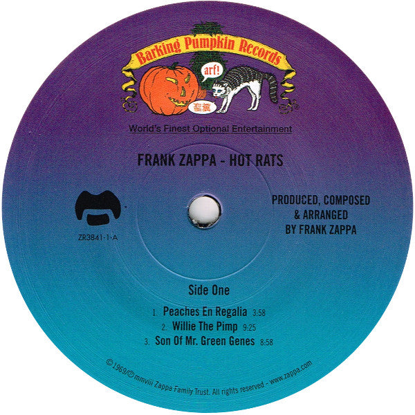 Image of Label Cover of LP - NEW/NEW - FRANK ZAPPA, Hot Rats (Zappa; ZR 3841-1,  2000s, Gatefold, 180 Gram Vinyl), ,  - 1356123S