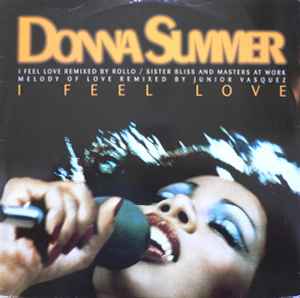 Image of Front Cover of 5045060S: 12" - DONNA SUMMER, I Feel Love (Casablanca; FESX1, UK 1995, Picture sleeve) one or two hairlines. small tear sleeve edge. faint edgewear  VG/VG