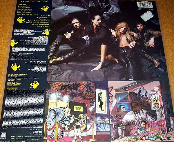 Image of Back Cover of 2024137E: LP - EXTREME, Extreme II : Pornograffiti (A&M Records; 395 313-1, UK 1990, Horizontal Barcode) Edgewear to sleeve.  VG/VG+