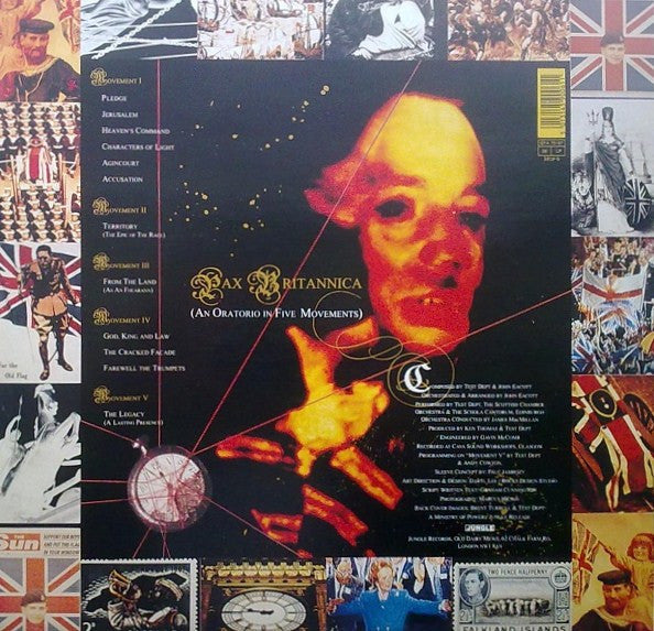 Image of Back Cover of LP - VG/VG+ - TEST DEPT., Pax Britannica (Ministry Of Power; MOP6, UK 1991, Inner ), Strong VG+, Split Seam,  - 2826063E