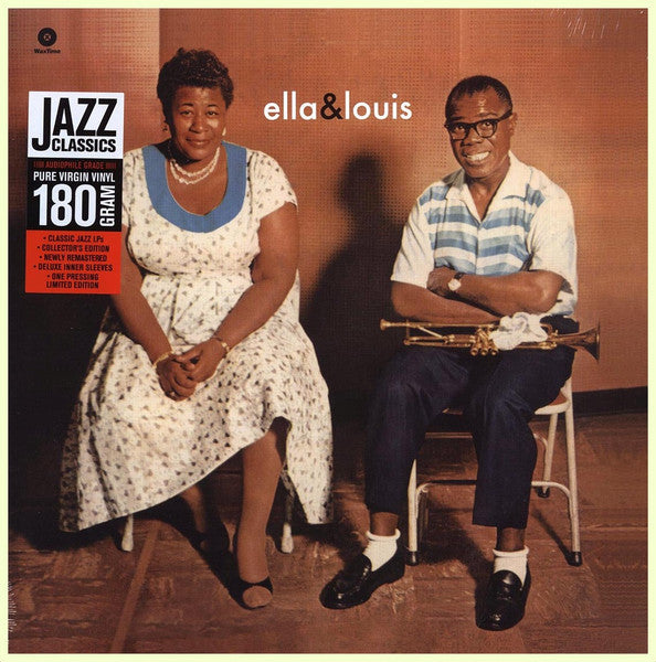 Image of Front Cover of LP - VG/VG - ELLA FITZGERALD AND LOUIS ARMSTRONG, Ella and Louis (Wax Time; 771672, Europe 2010 Reissue, 180g Vinyl), Hairlines. 5cm seam split to top edge.,  - 3646446S