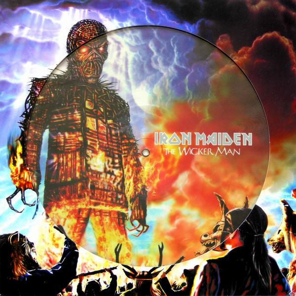 Image of Front Cover of 12" - VG/VG+ - IRON MAIDEN, The Wicker Man (EMI; 7243 8 88687 6 1 , Europe 2000, Die Cut Sleeve, Picture Disc), ,  - 2326340E