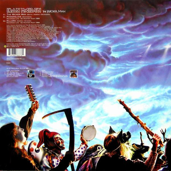 Image of Back Cover of 12" - VG/VG+ - IRON MAIDEN, The Wicker Man (EMI; 7243 8 88687 6 1 , Europe 2000, Die Cut Sleeve, Picture Disc), ,  - 2326340E