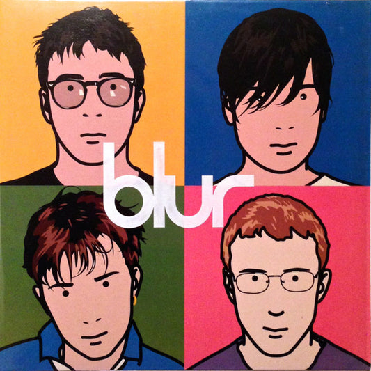 Image of Front Cover of 2xLP - VG/VG+ - BLUR, The Best of (Food; FOODLPD33, UK 2000, Gatefold in Printed Clear Plastic Outer Sleeve, 2 Inners), A few hairlines on side1, Strong VG sleeve - light crease towards opening edge on front cover, partial seam split at bottom of clear plastic outer sleeve,  - 1546179S