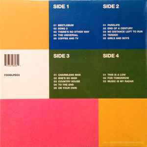 Image of Back Cover of 2xLP - VG+/VG+ - BLUR, The Best of (Food; FOODLPD33, UK 2000, Gatefold Sleeve In Printed PVC Outer, 2 Inners), Very minor background noise on two run-ins from light storage marks, very clean otherwise. Minor rubbing only to PVC outer.,  - 4016239C