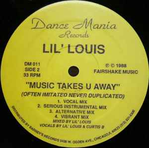 Image of Back Cover of 12" - /VG+ - LIL LOUIS, The Original Video Clash/Music Takes U Away (dance mania; DM 011, UK Reissue, Re-press), ,  - 2546197S